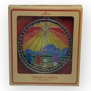 Hallmark Tiffany Classics Acrylic Ornament Bethlehem North Star 1979 Christmas